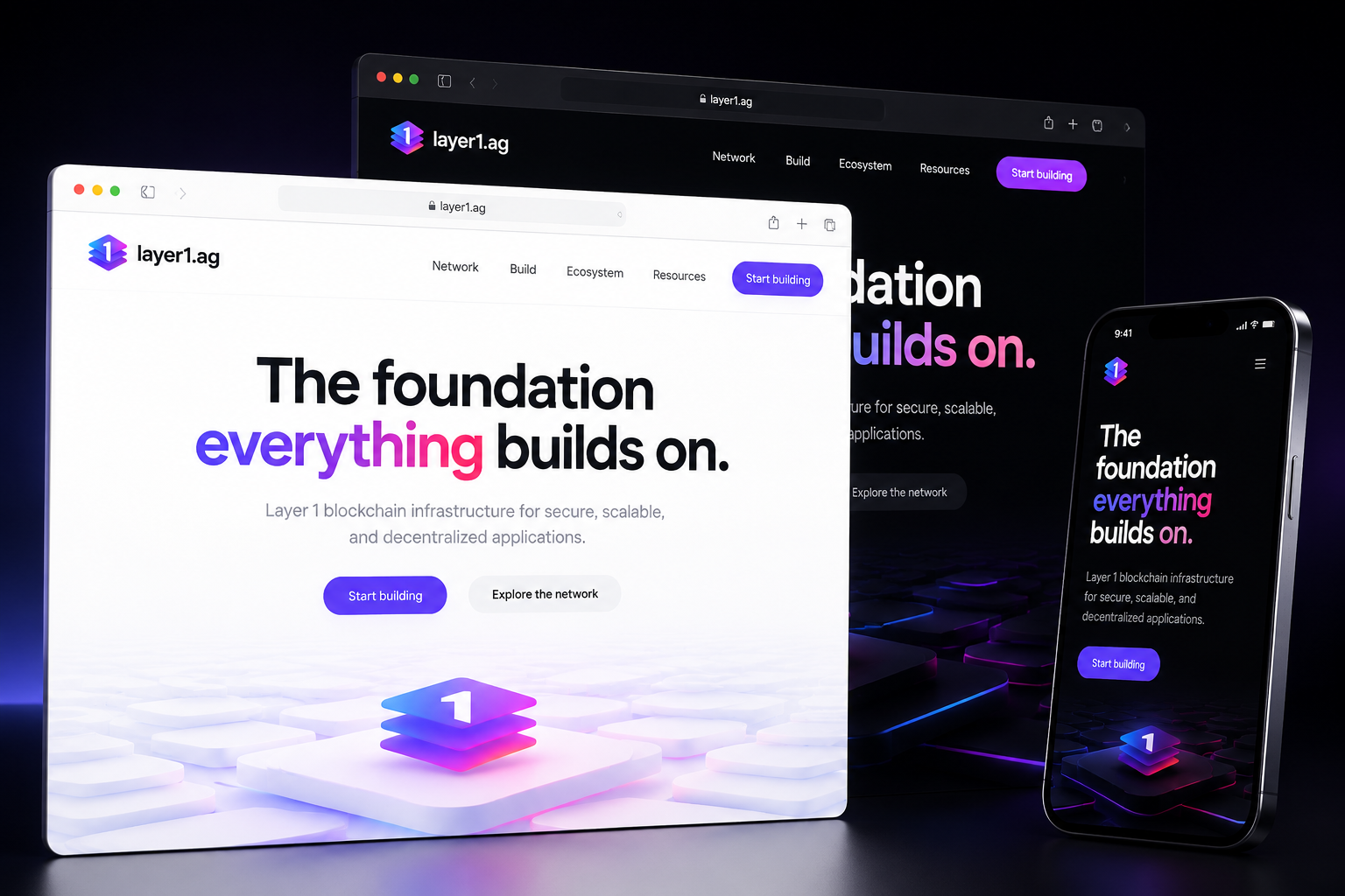 layer1.ag website concept preview