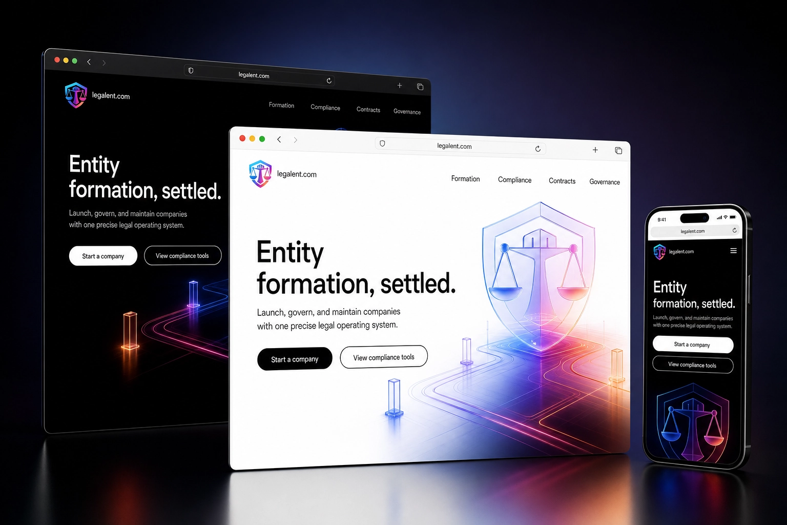 legalent.com website concept preview