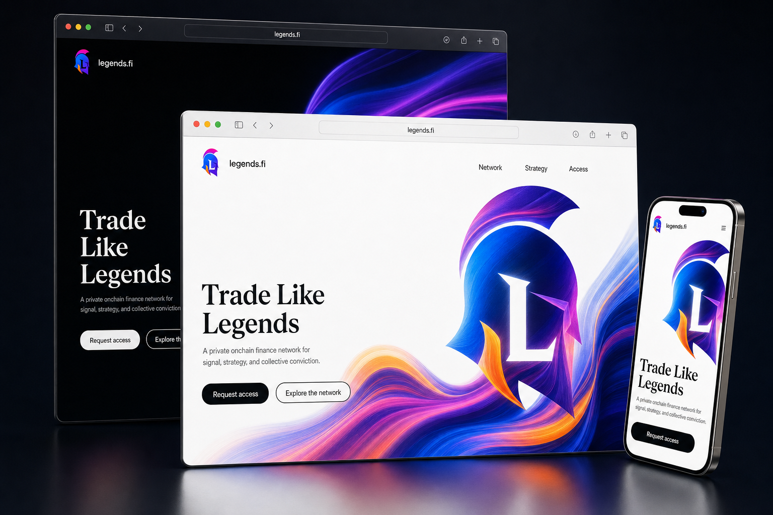 legends.fi website concept preview enlarged