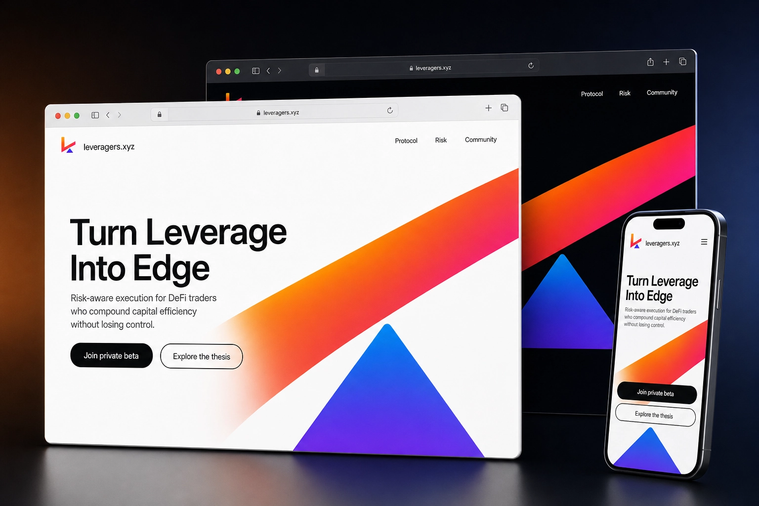 leveragers.xyz website concept preview