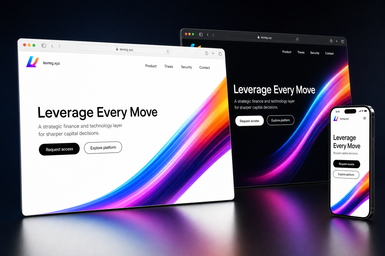 levreg.xyz website concept preview