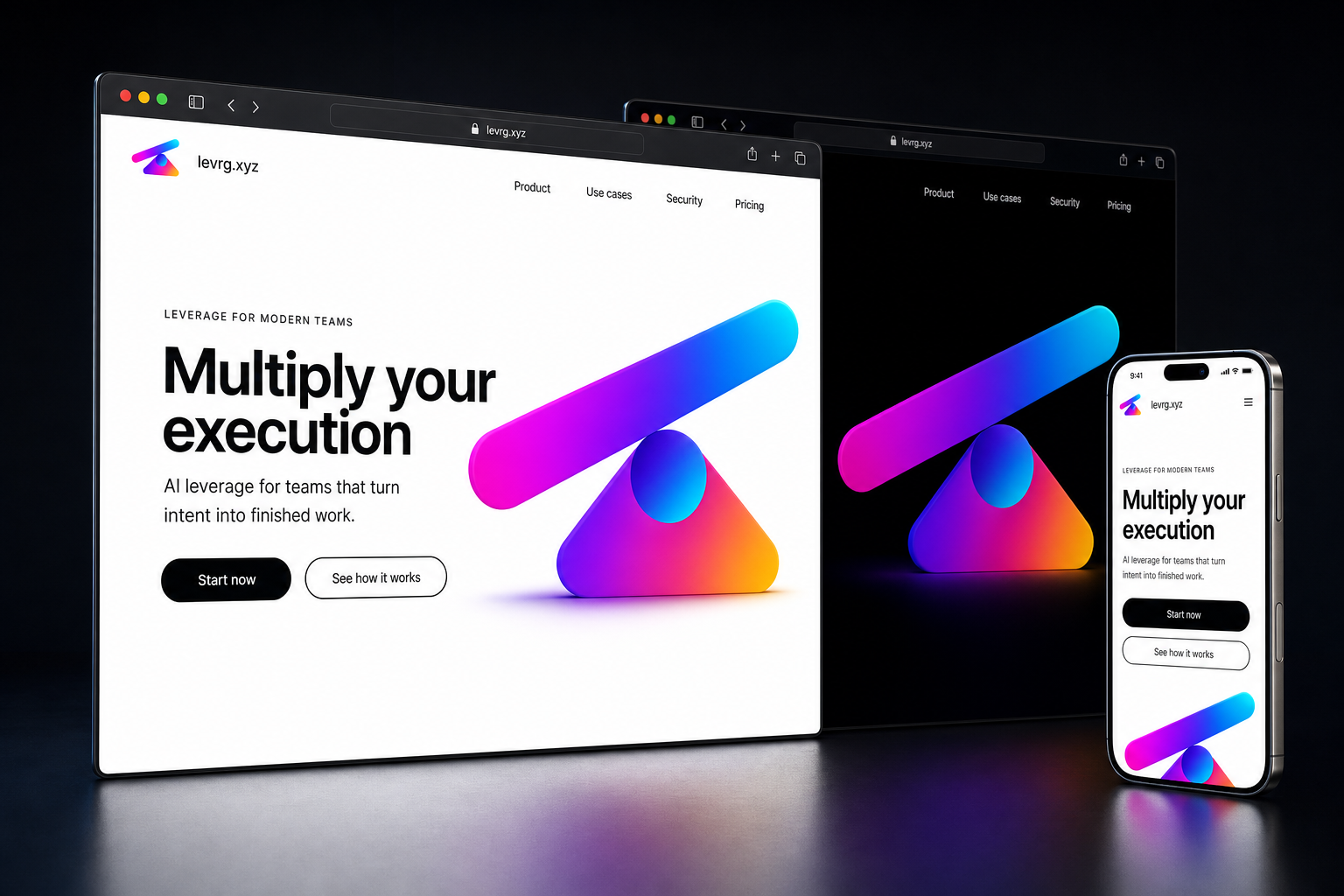 levrg.xyz website concept preview