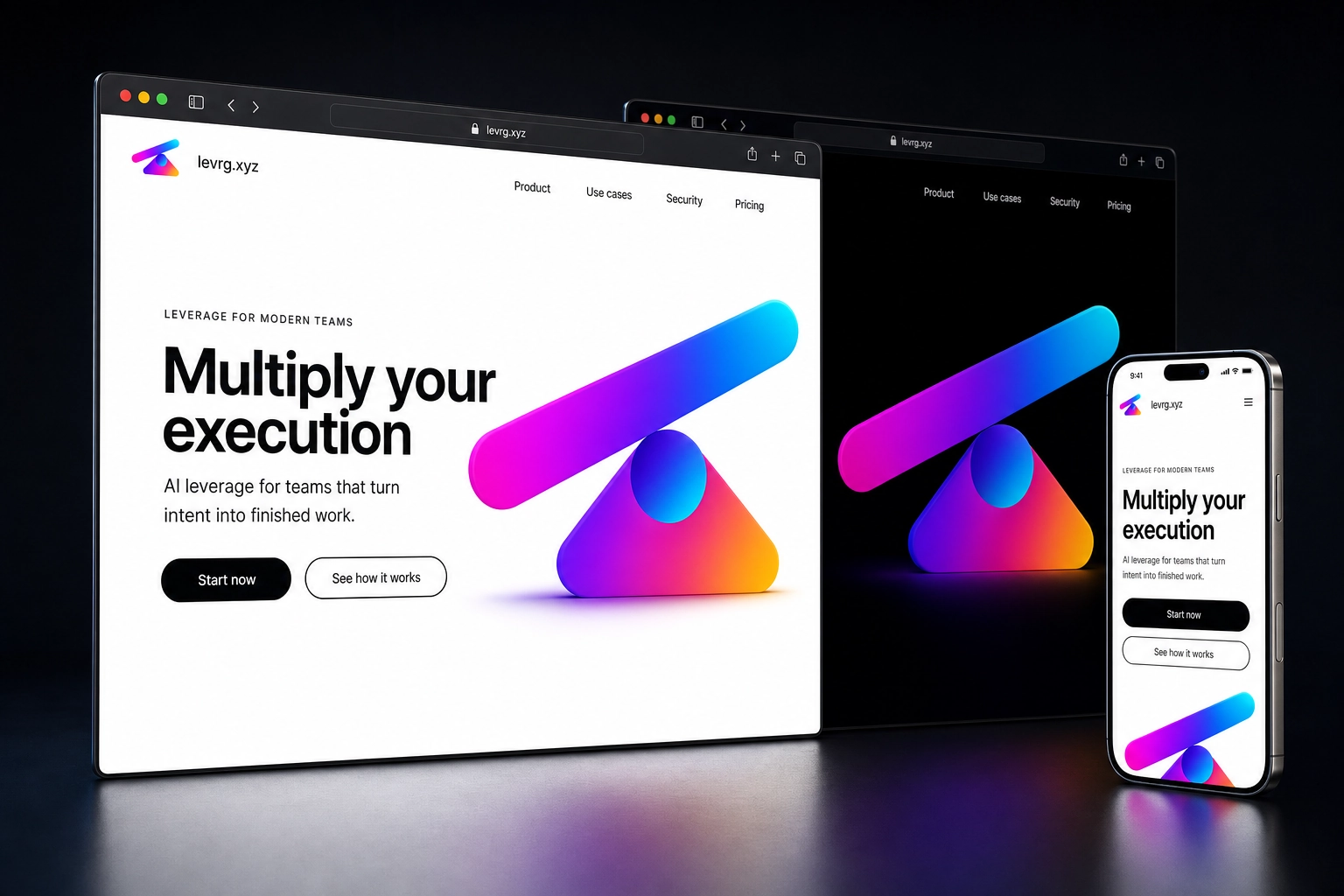 levrg.xyz website concept preview