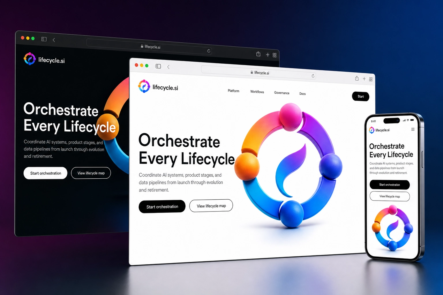 lifecycle.si website concept preview