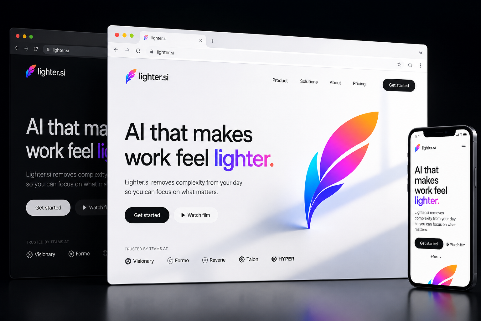 lighter.si website concept preview