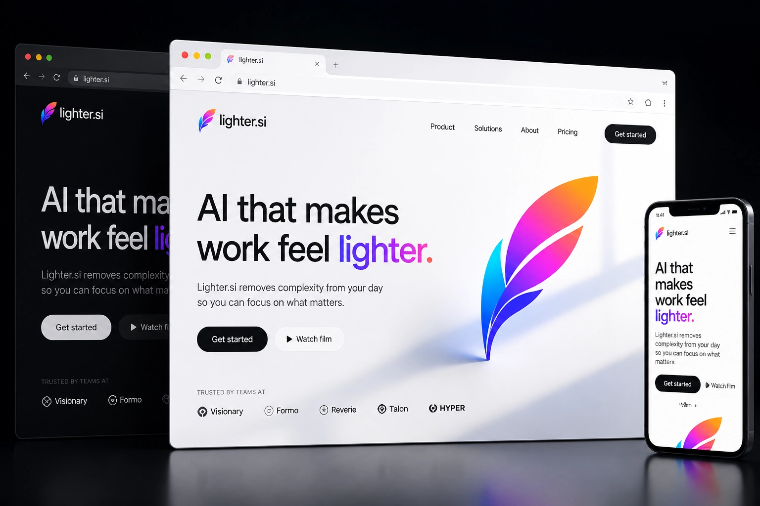 lighter.si website concept preview