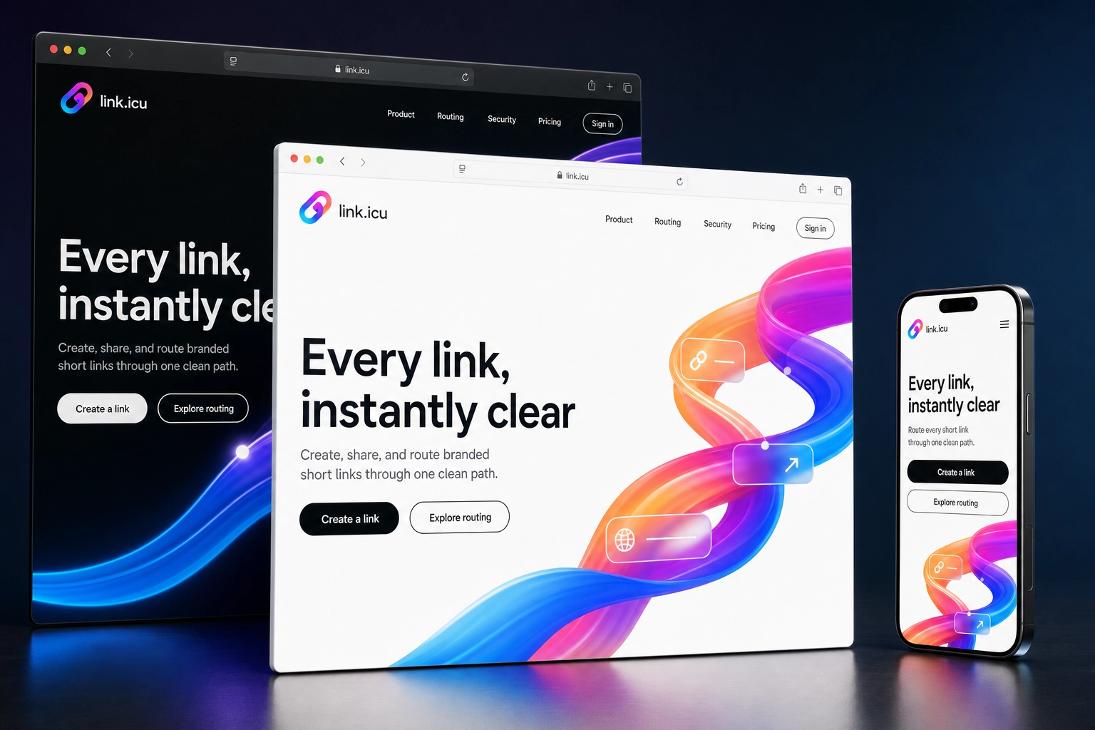 link.icu website concept preview