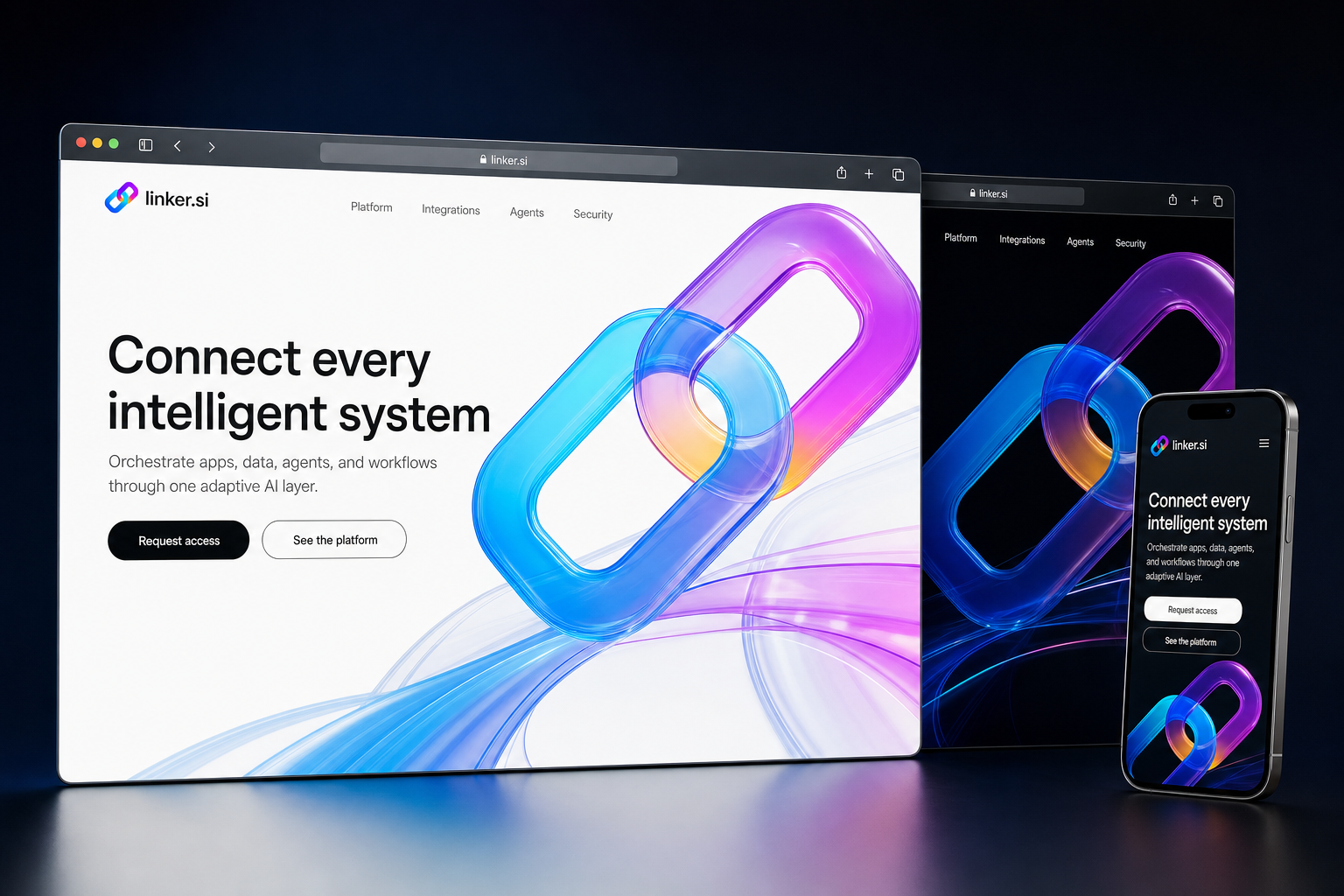 linker.si website concept preview enlarged