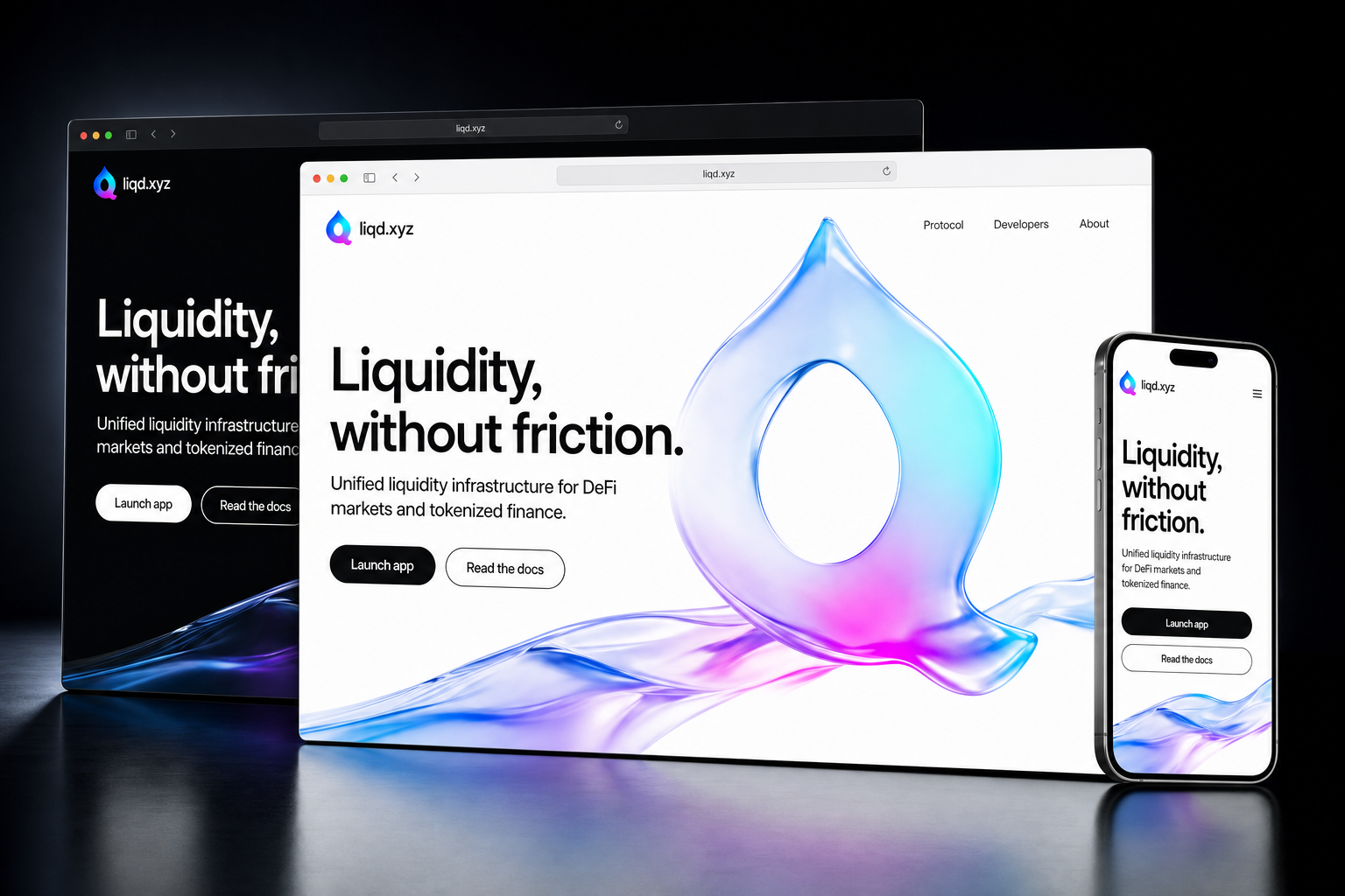 liqd.xyz website concept preview