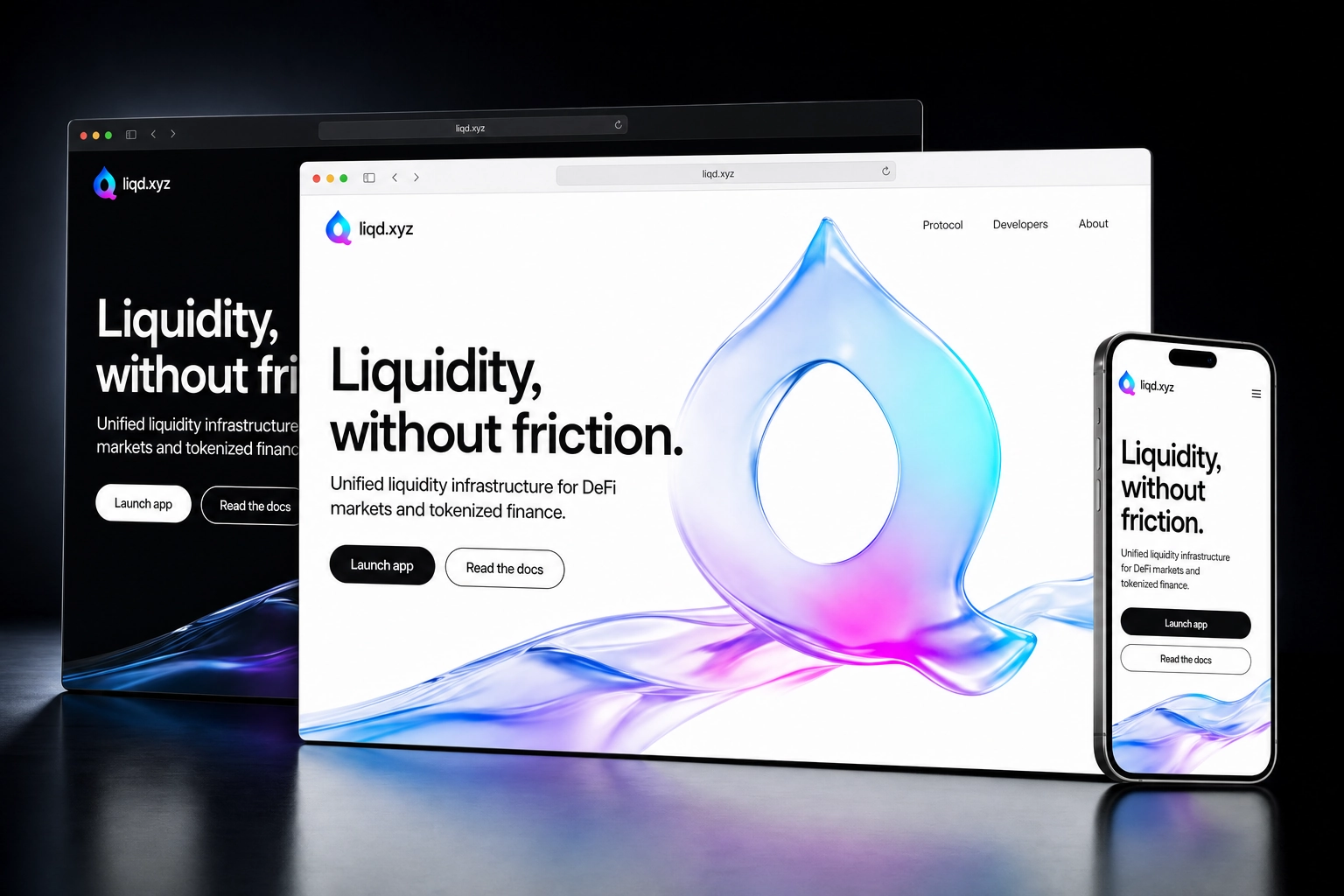 liqd.xyz website concept preview