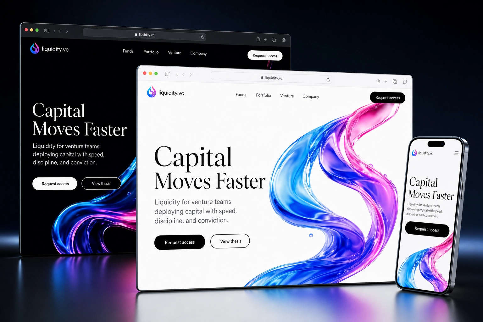 liquidity.vc website concept preview