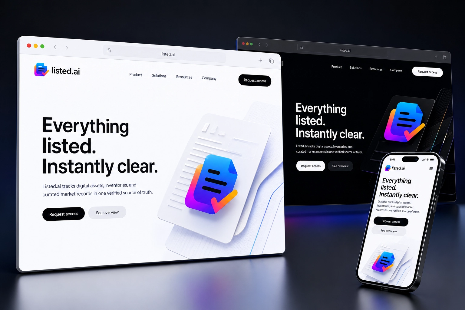listed.ai website concept preview
