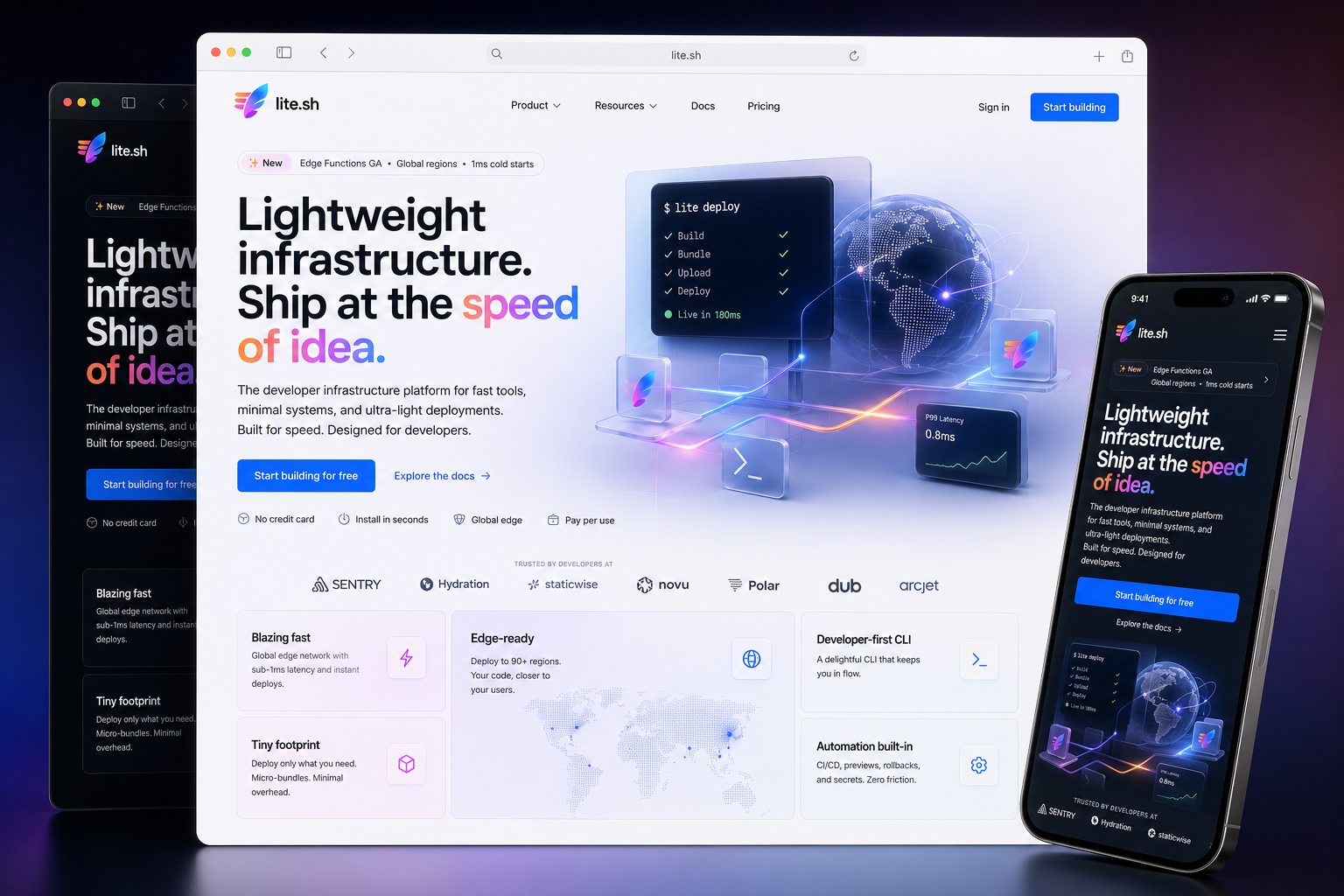 lite.sh website concept preview