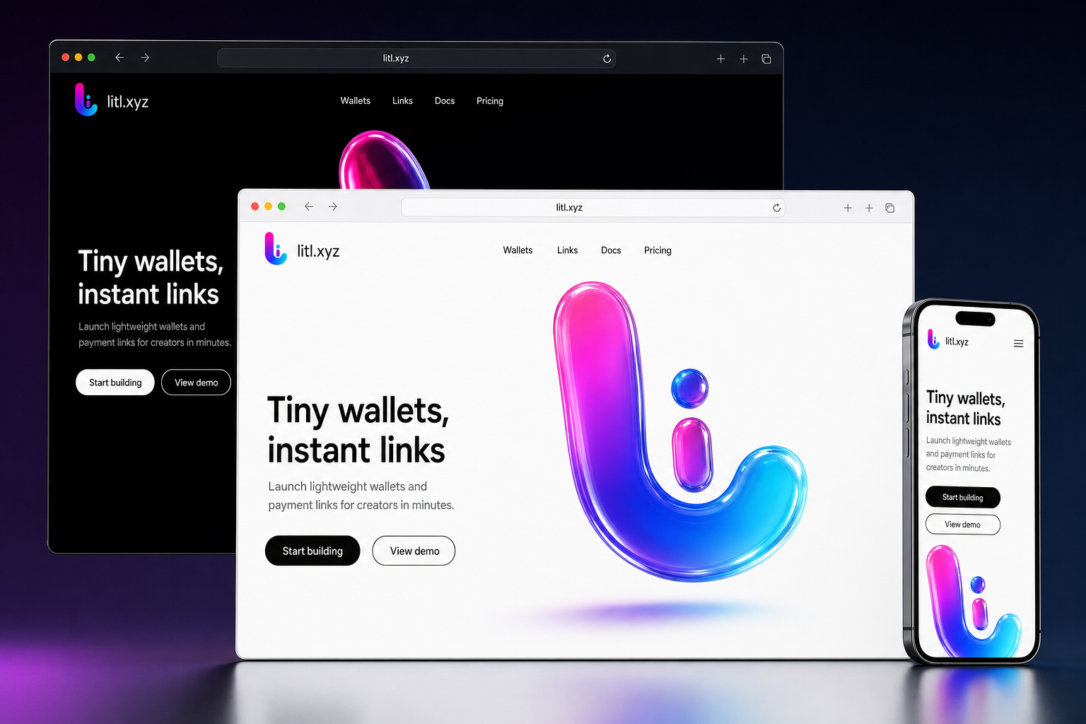 litl.xyz website concept preview enlarged