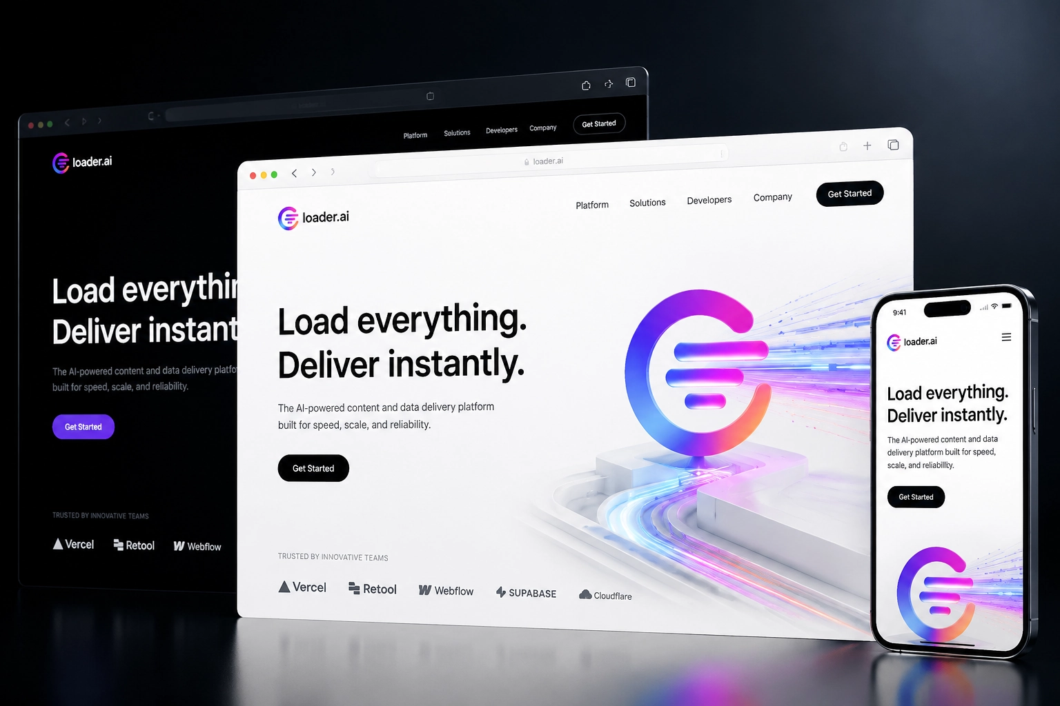 loader.ai website concept preview