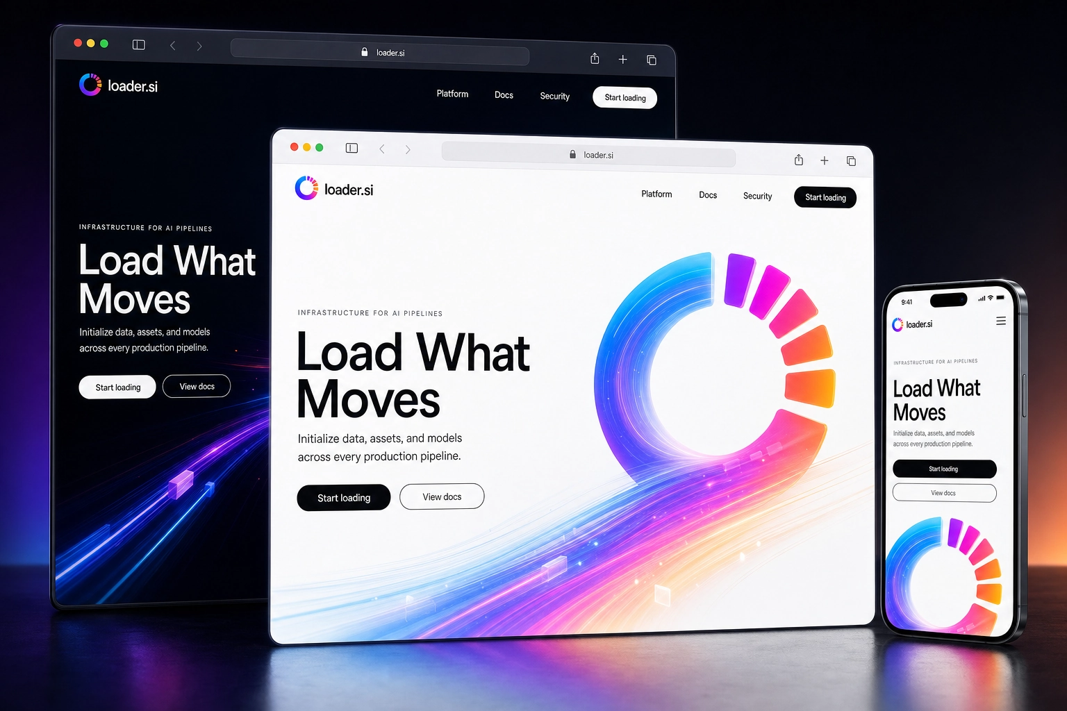 loader.si website concept preview