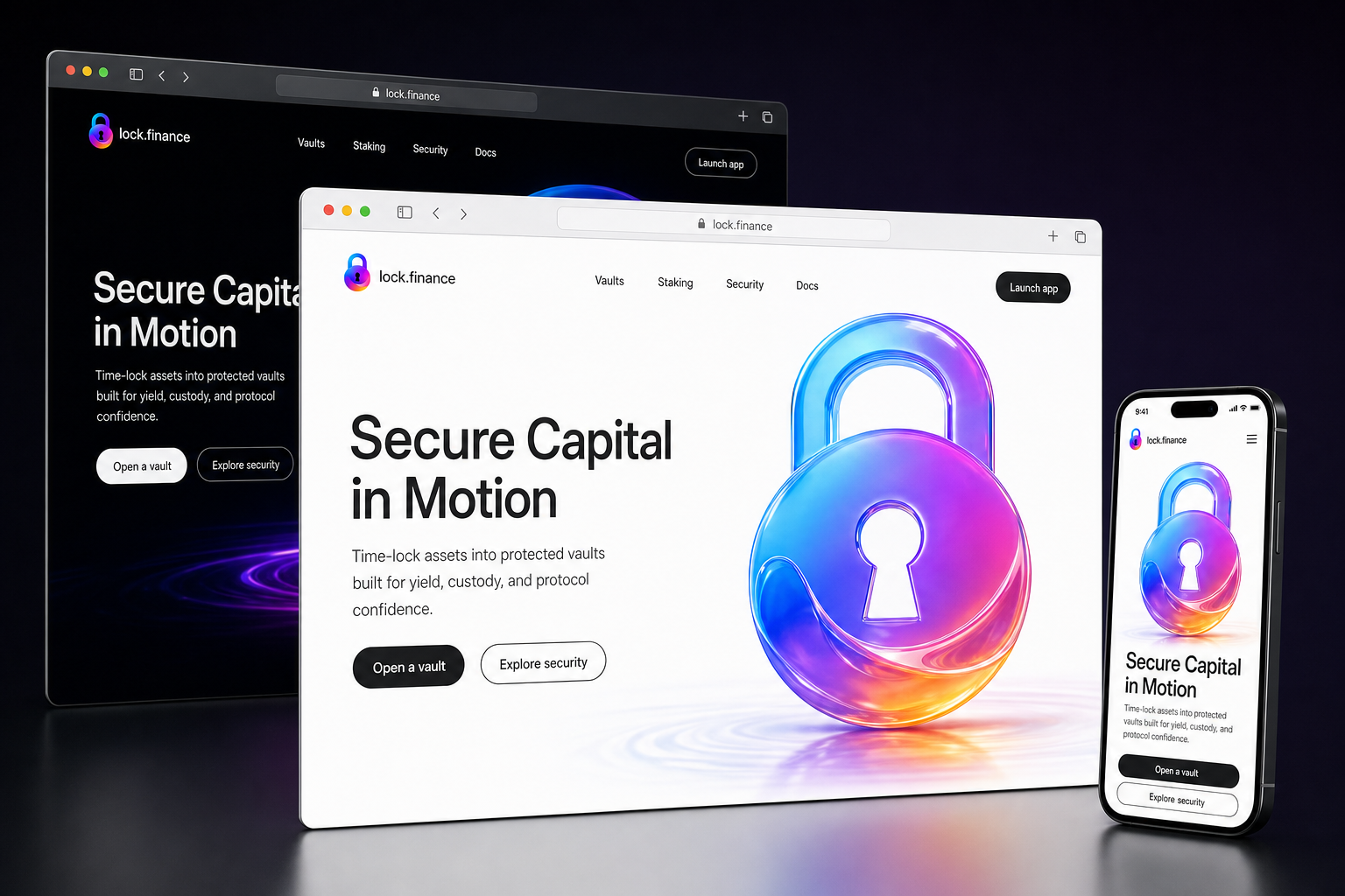 lock.finance website concept preview