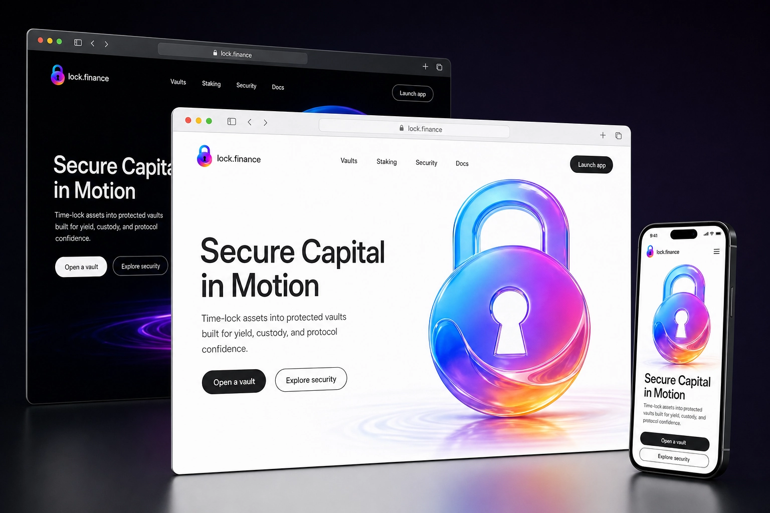 lock.finance website concept preview