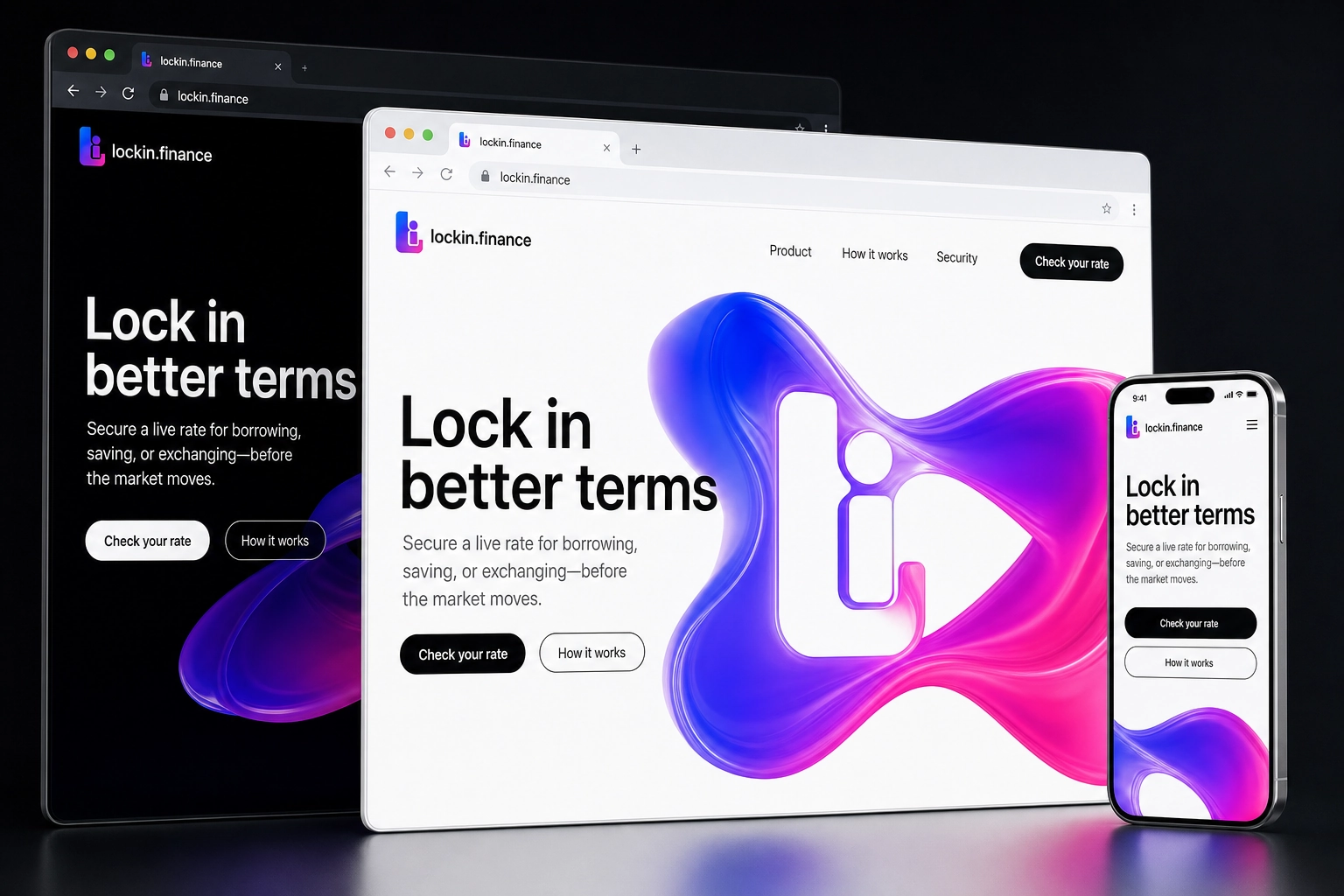 lockin.finance website concept preview
