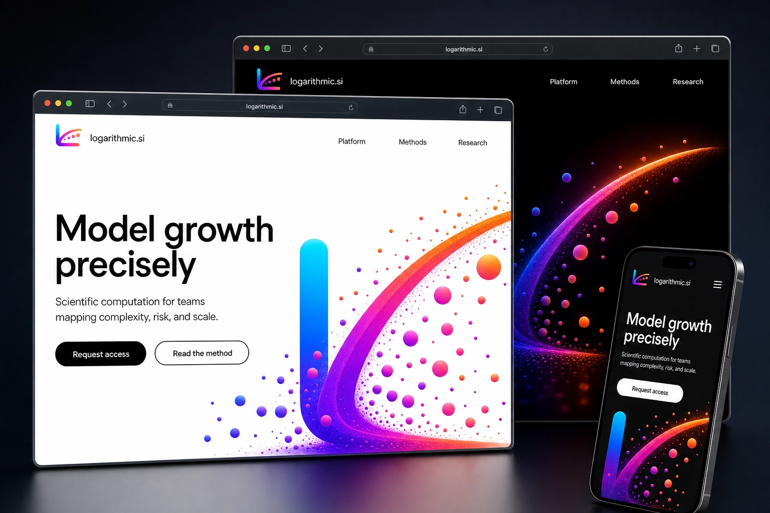 logarithmic.si website concept preview