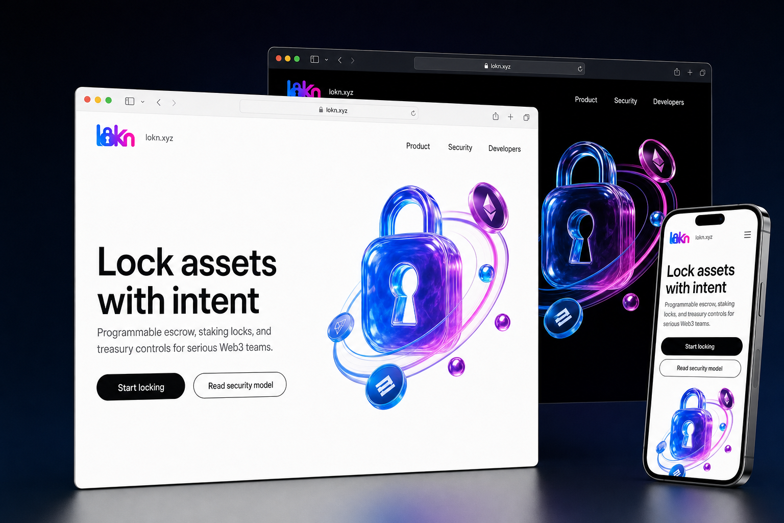 lokn.xyz website concept preview enlarged