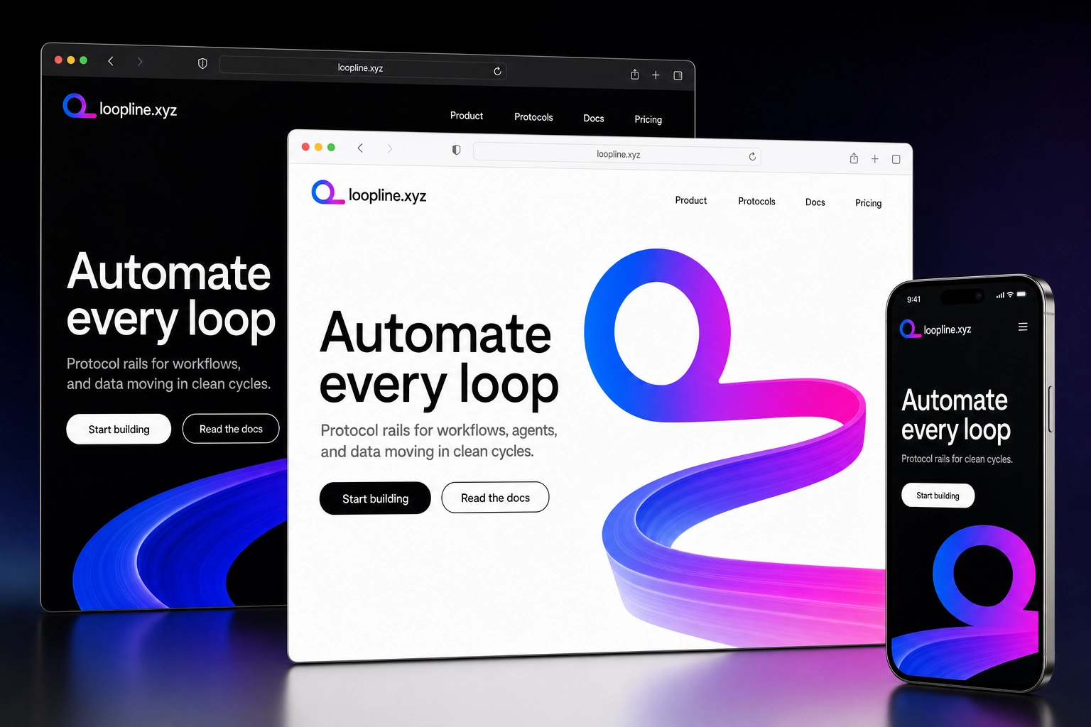 loopline.xyz website concept preview