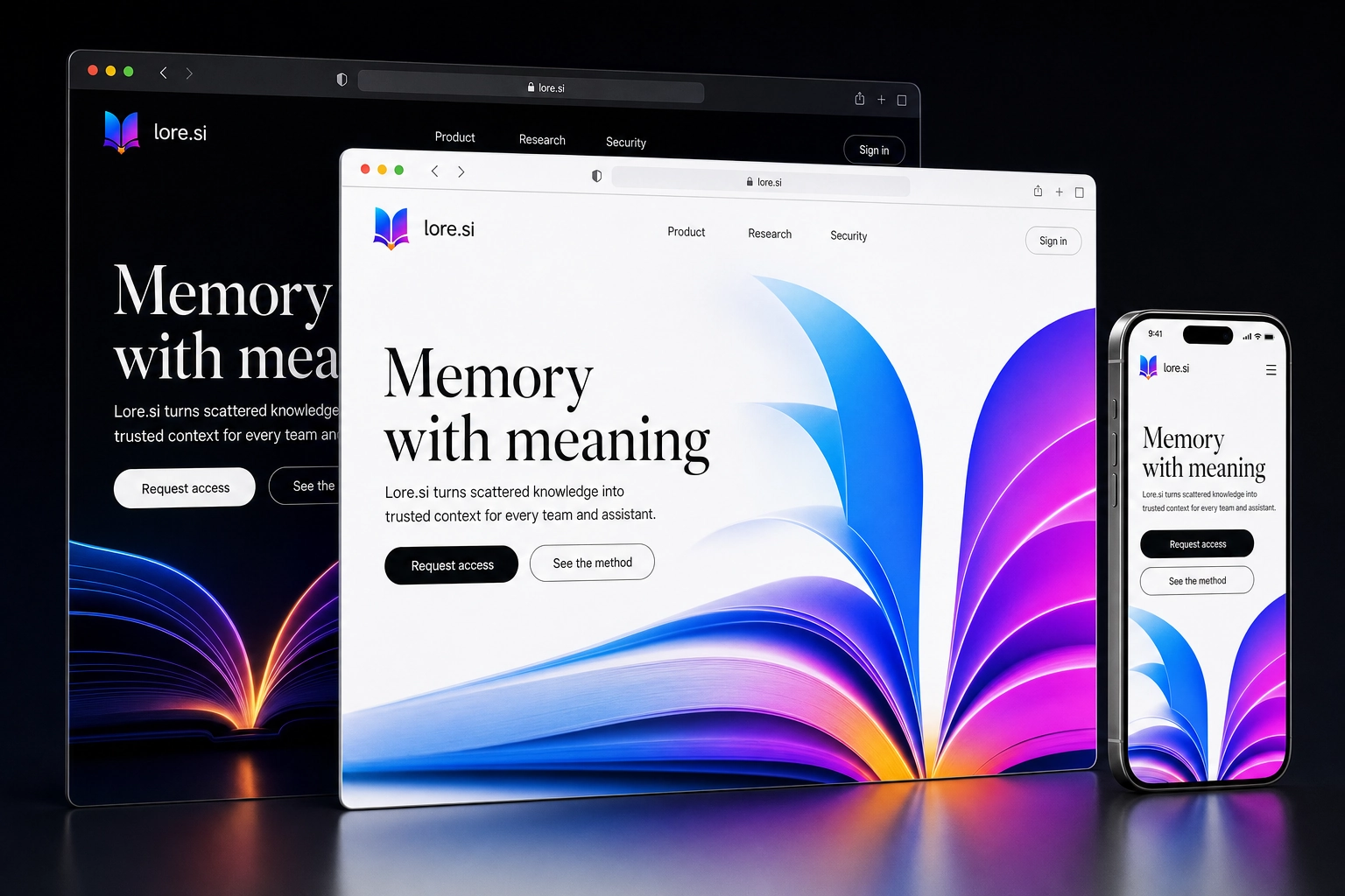 lore.si website concept preview