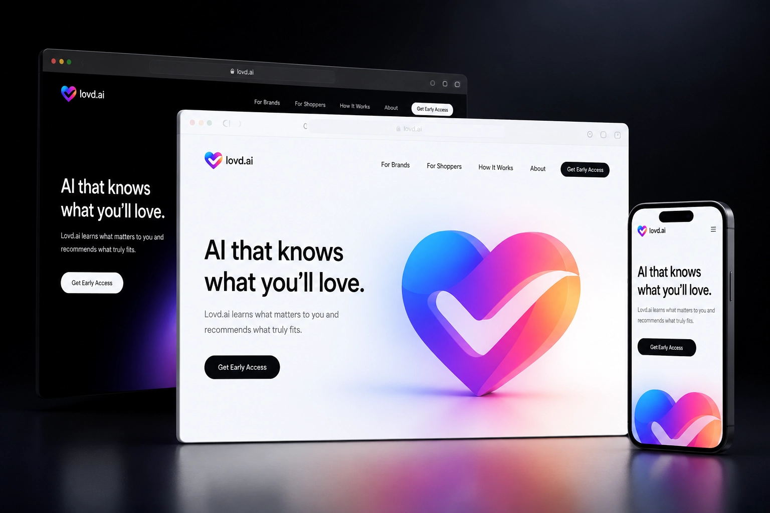 lovd.ai website concept preview