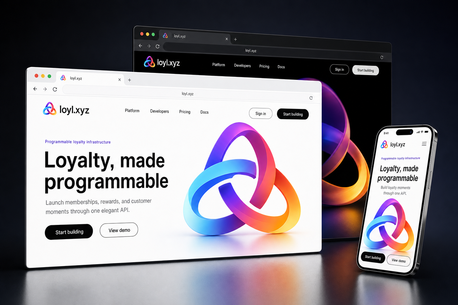 loyl.xyz website concept preview