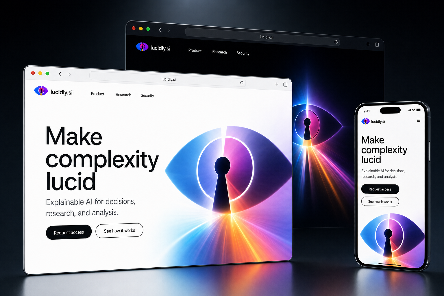 lucidly.si website concept preview enlarged