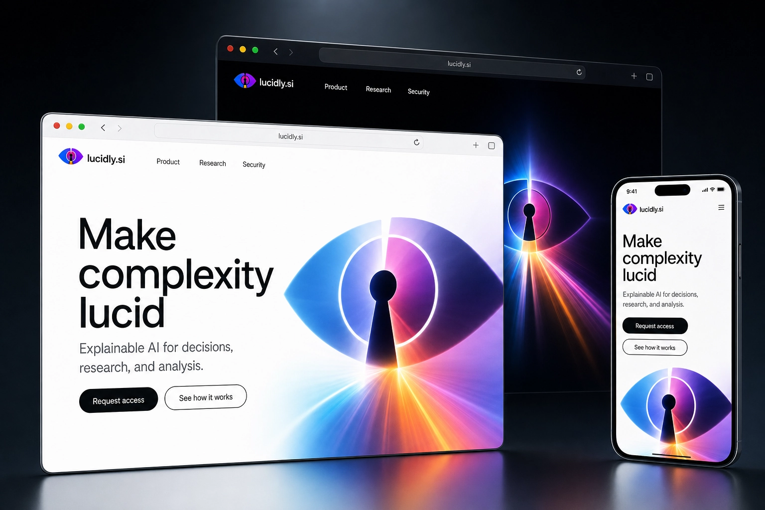lucidly.si website concept preview