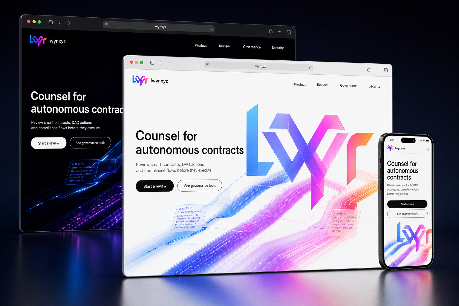 lwyr.xyz website concept preview enlarged