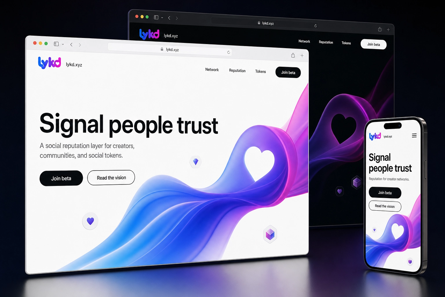 lykd.xyz website concept preview
