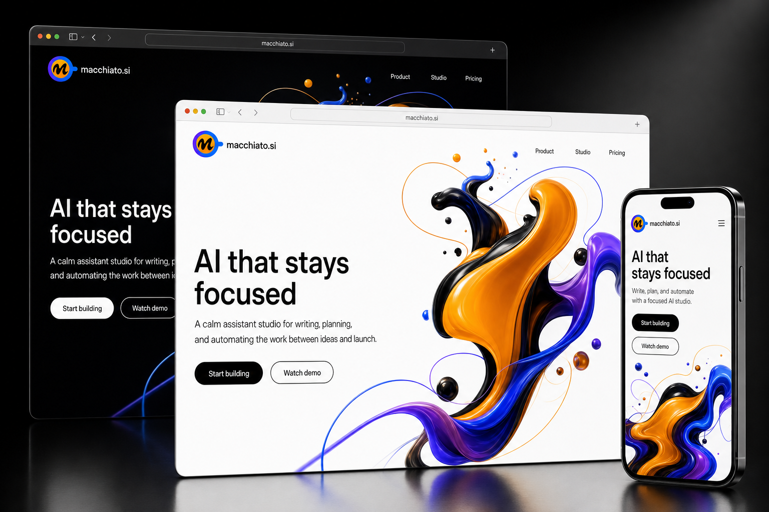 macchiato.si website concept preview