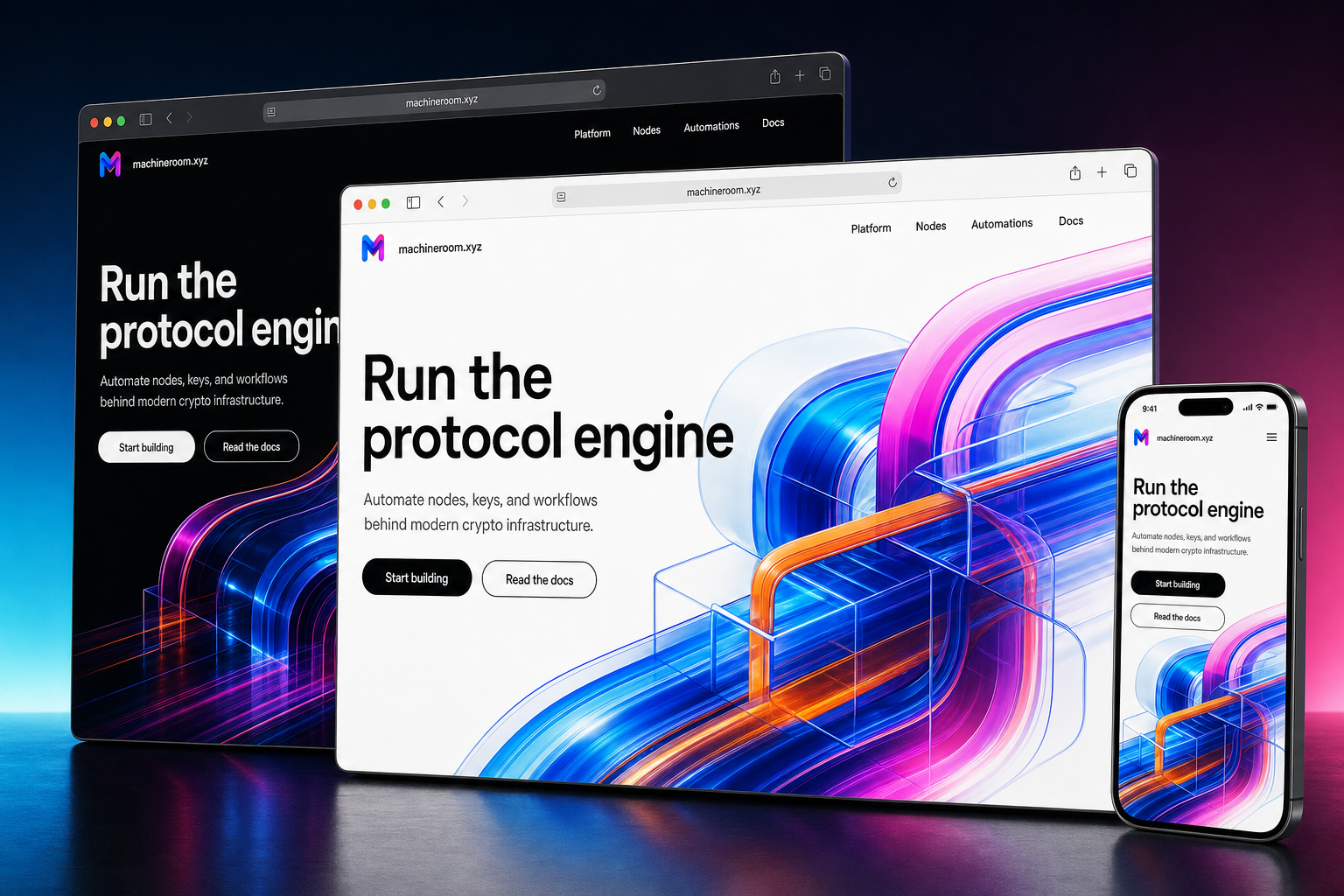 machineroom.xyz website concept preview enlarged