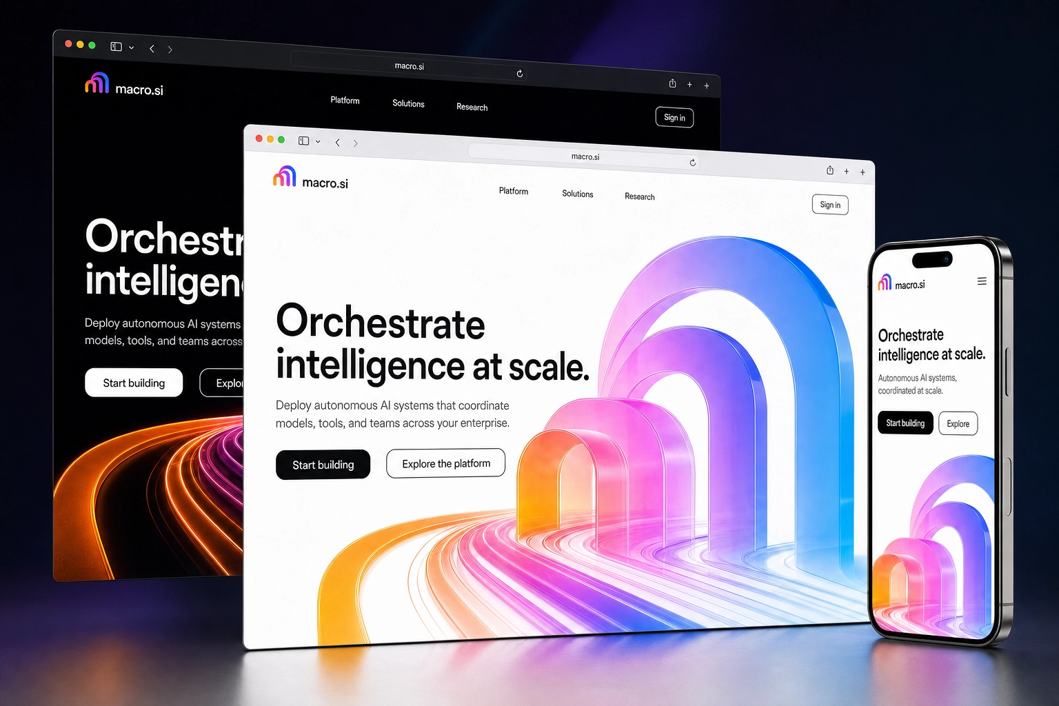 macro.si website concept preview