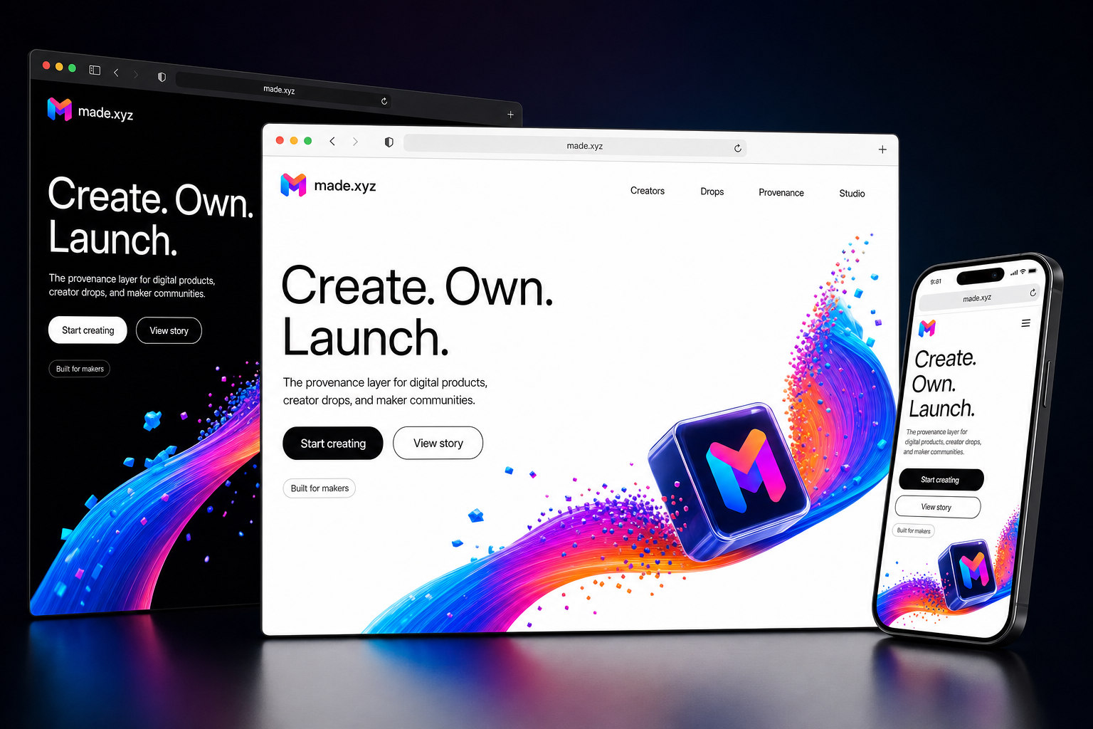 made.xyz website concept preview
