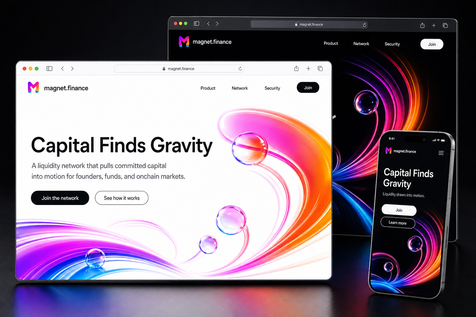 magnet.finance website concept preview enlarged