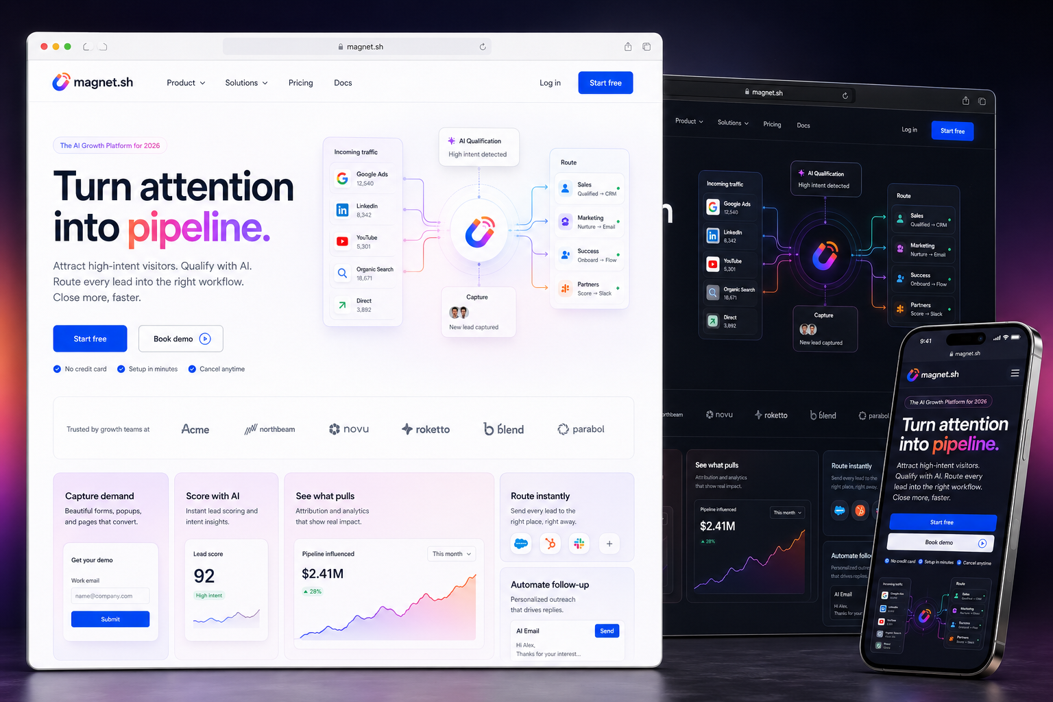 magnet.sh website concept preview