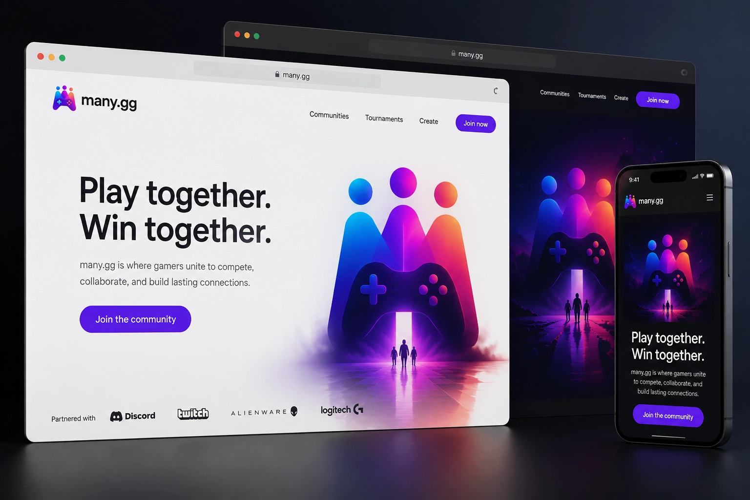many.gg website concept preview