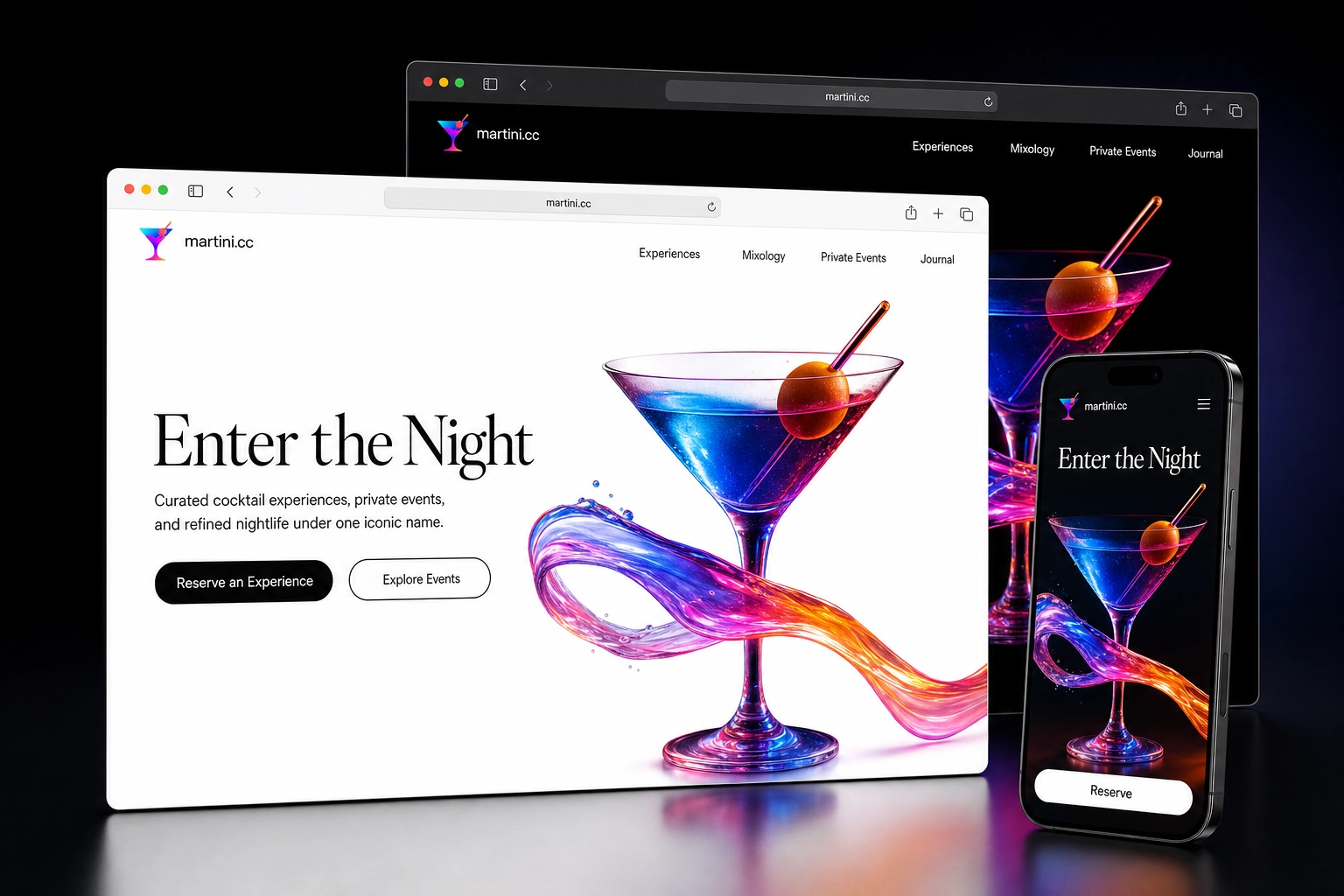 martini.cc website concept preview