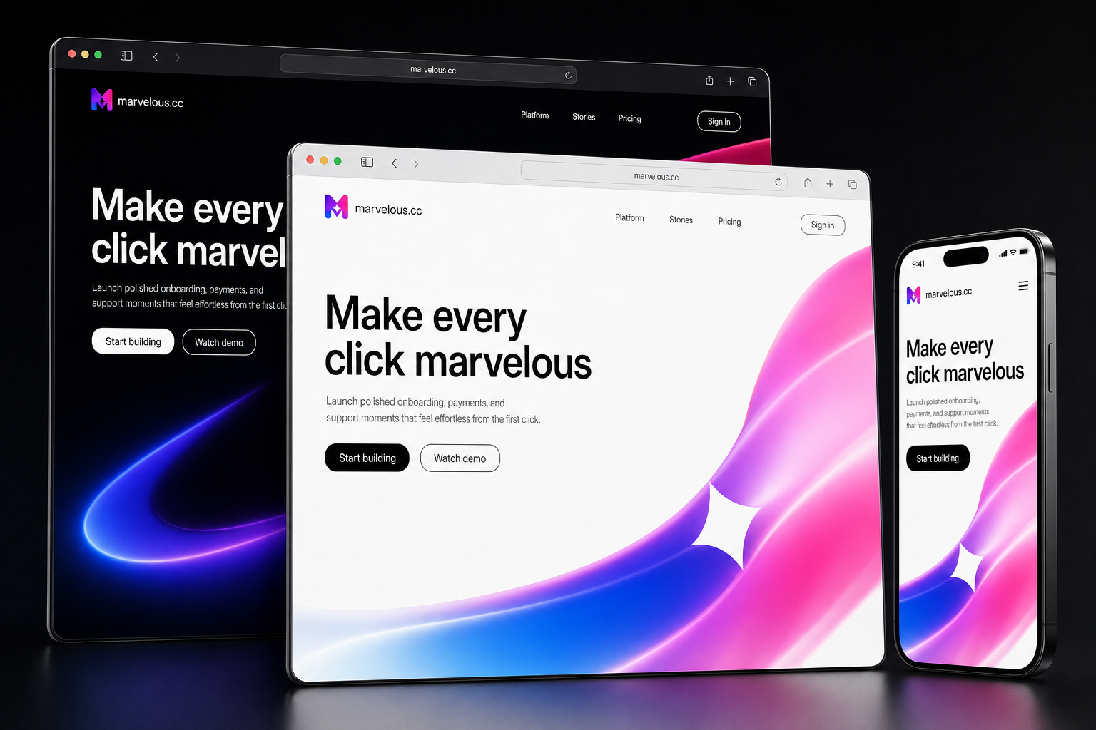 marvelous.cc website concept preview enlarged