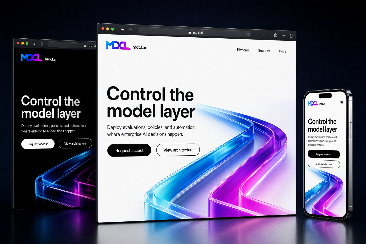 mdcl.ai website concept preview enlarged