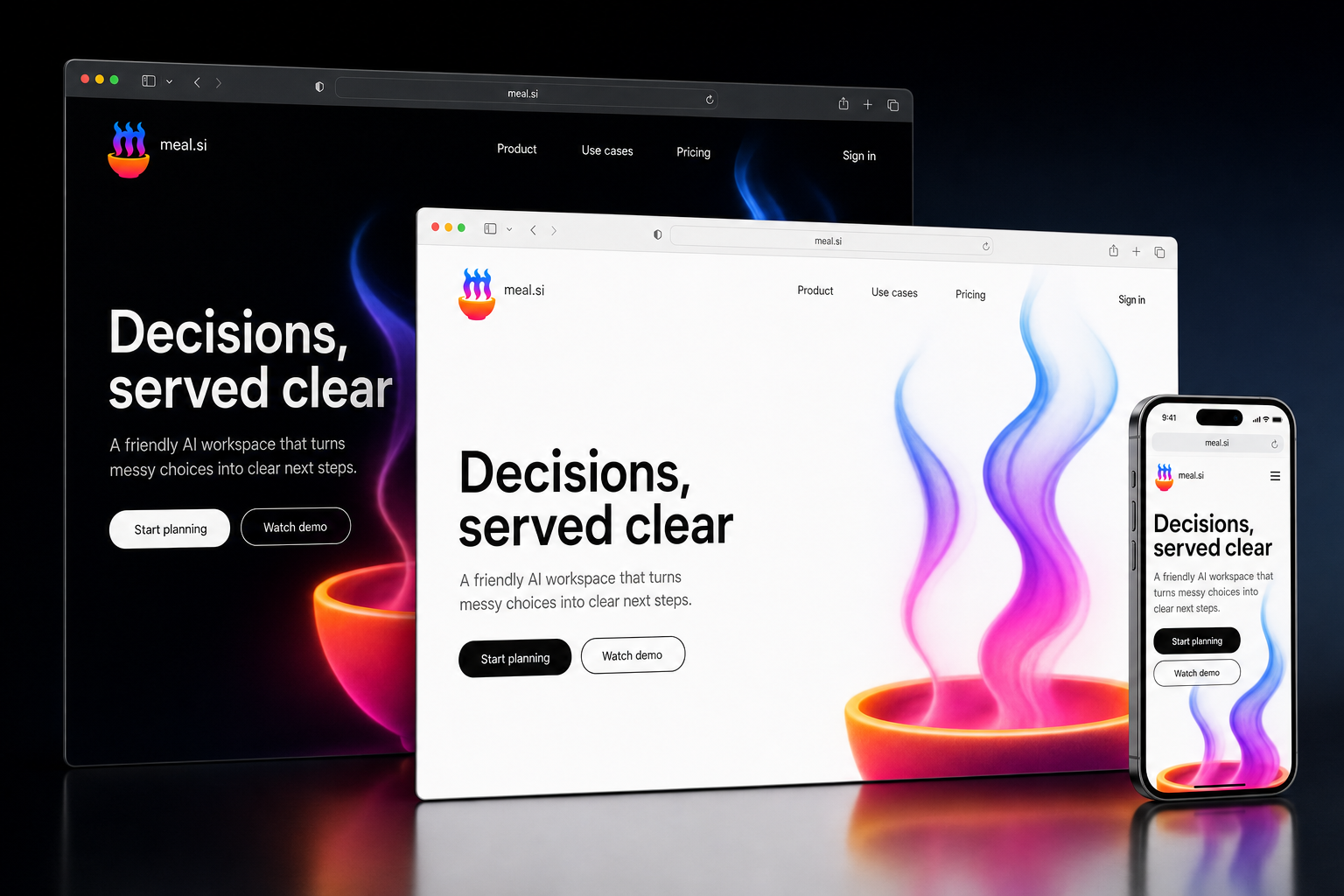 meal.si website concept preview