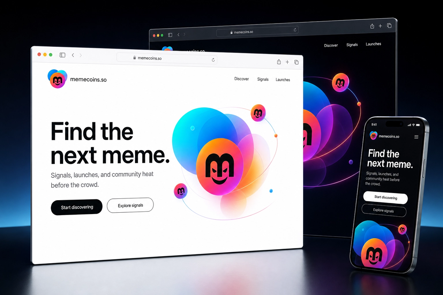 memecoins.so website concept preview