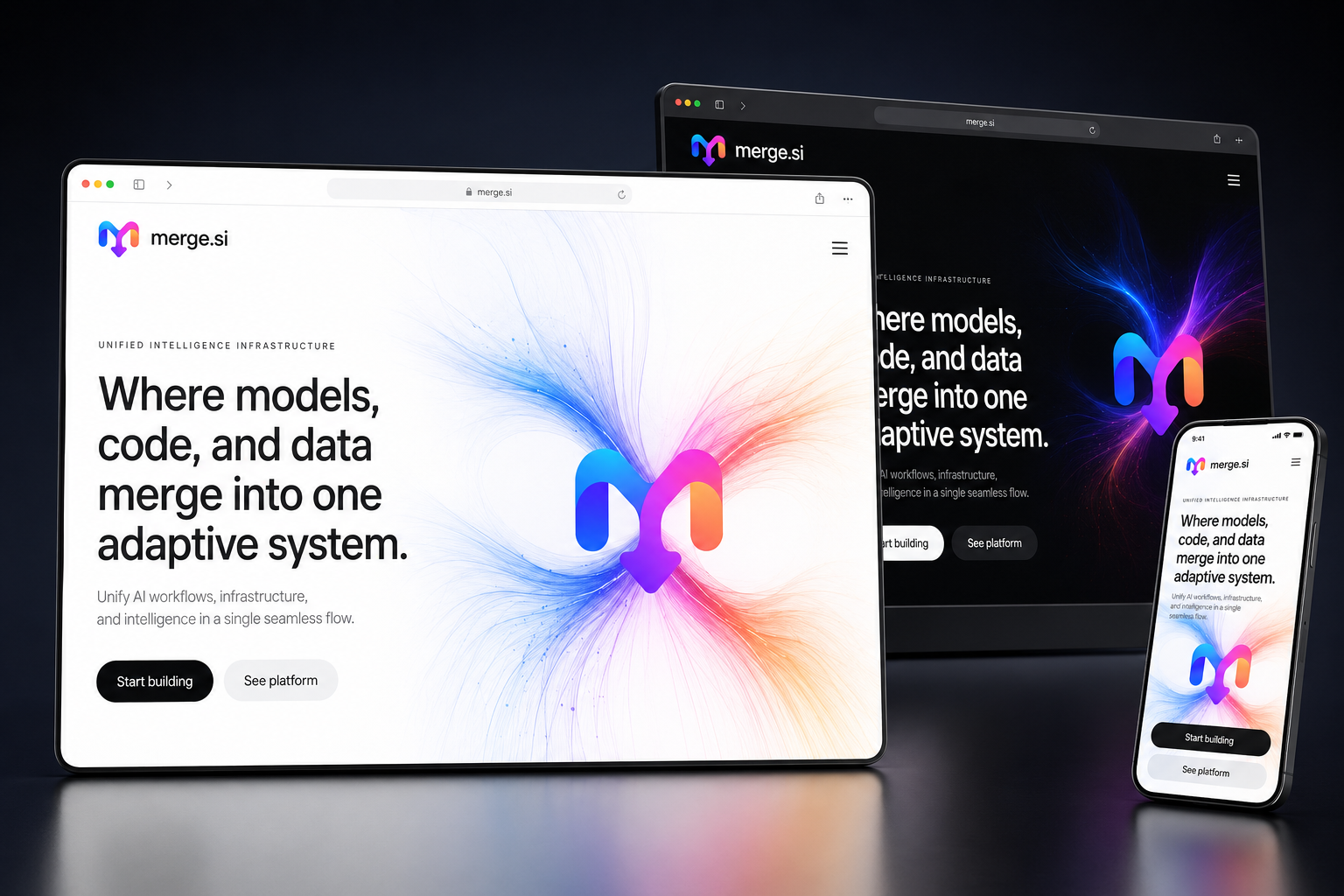 merge.si website concept preview