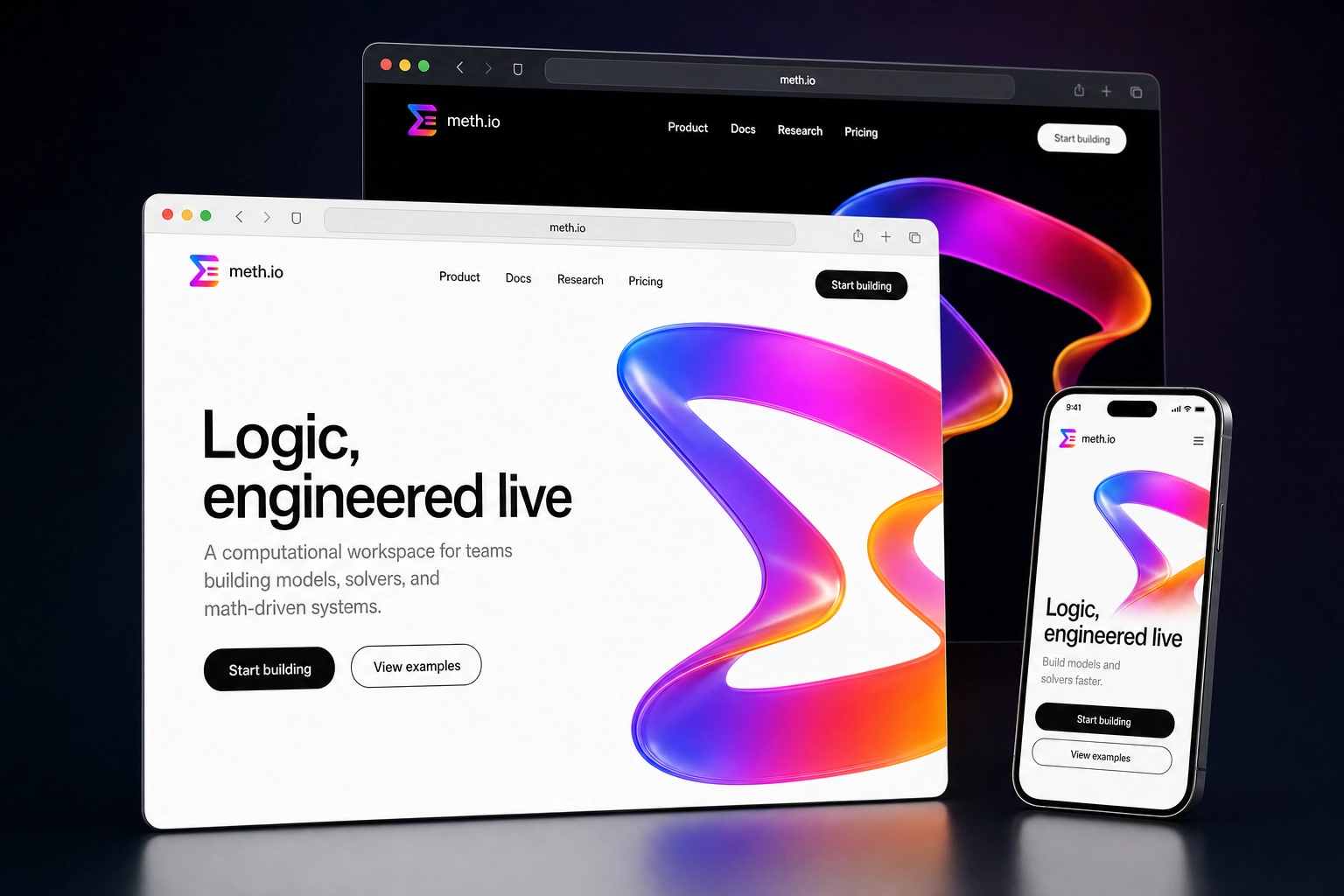 meth.io website concept preview