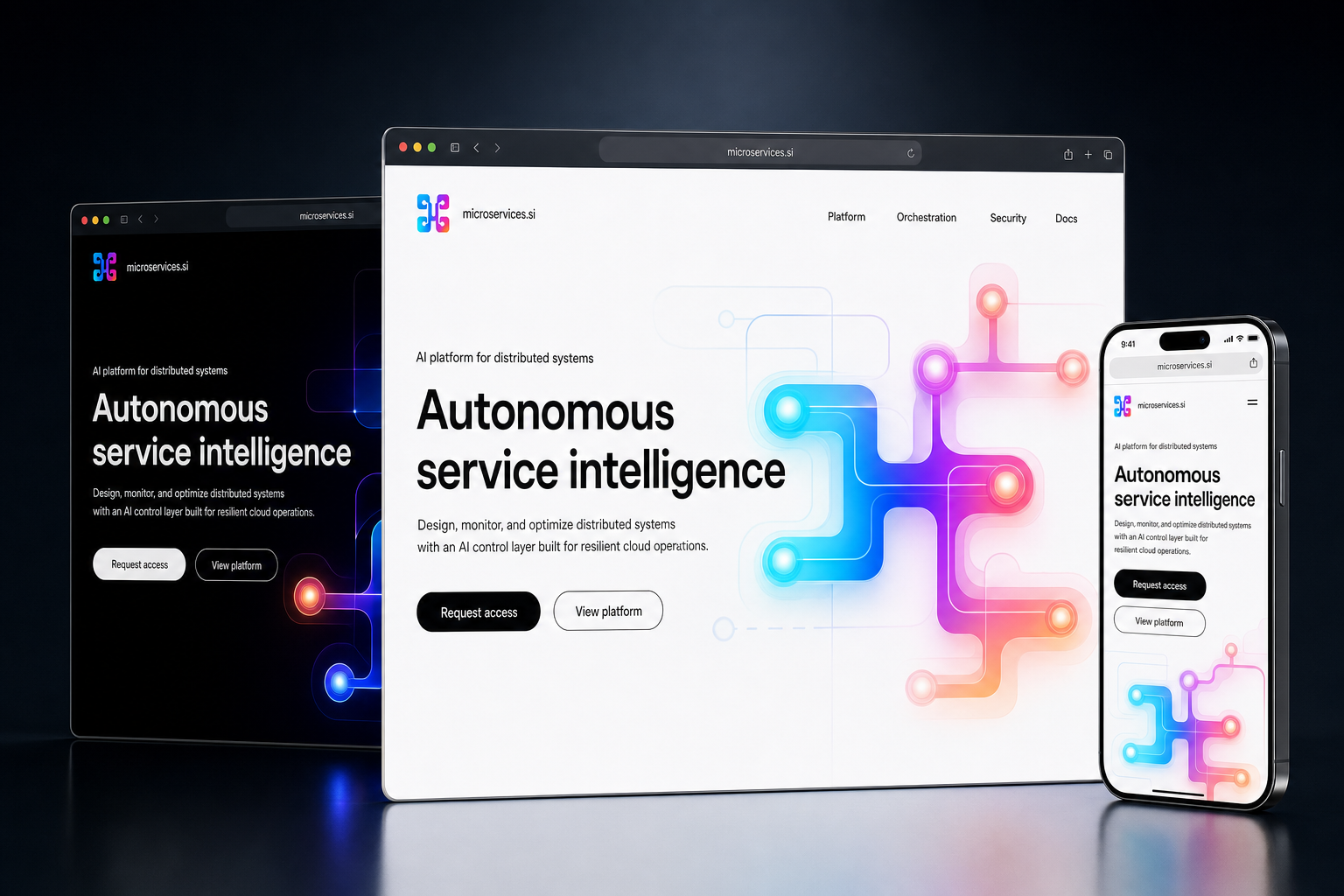 microservices.si website concept preview