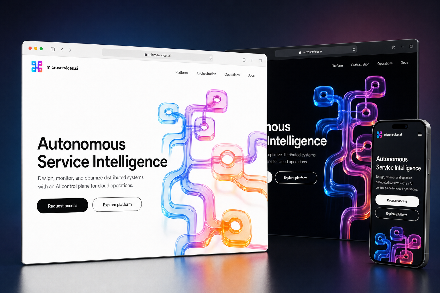 microservices.si website concept preview