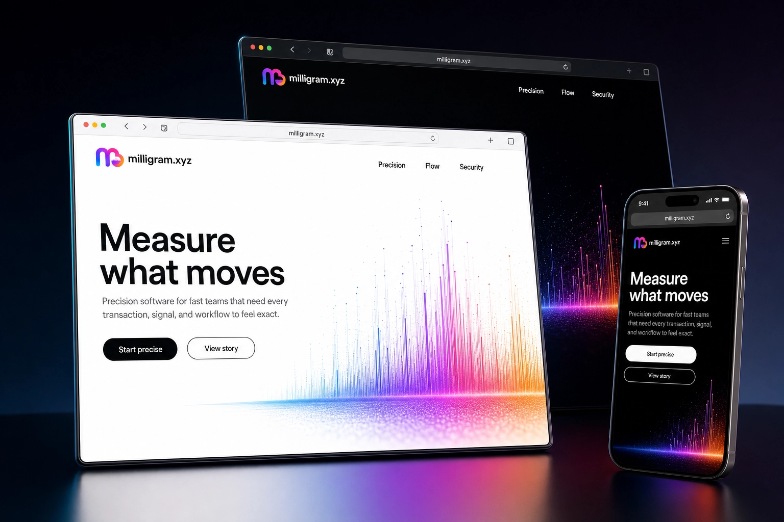 milligram.xyz website concept preview